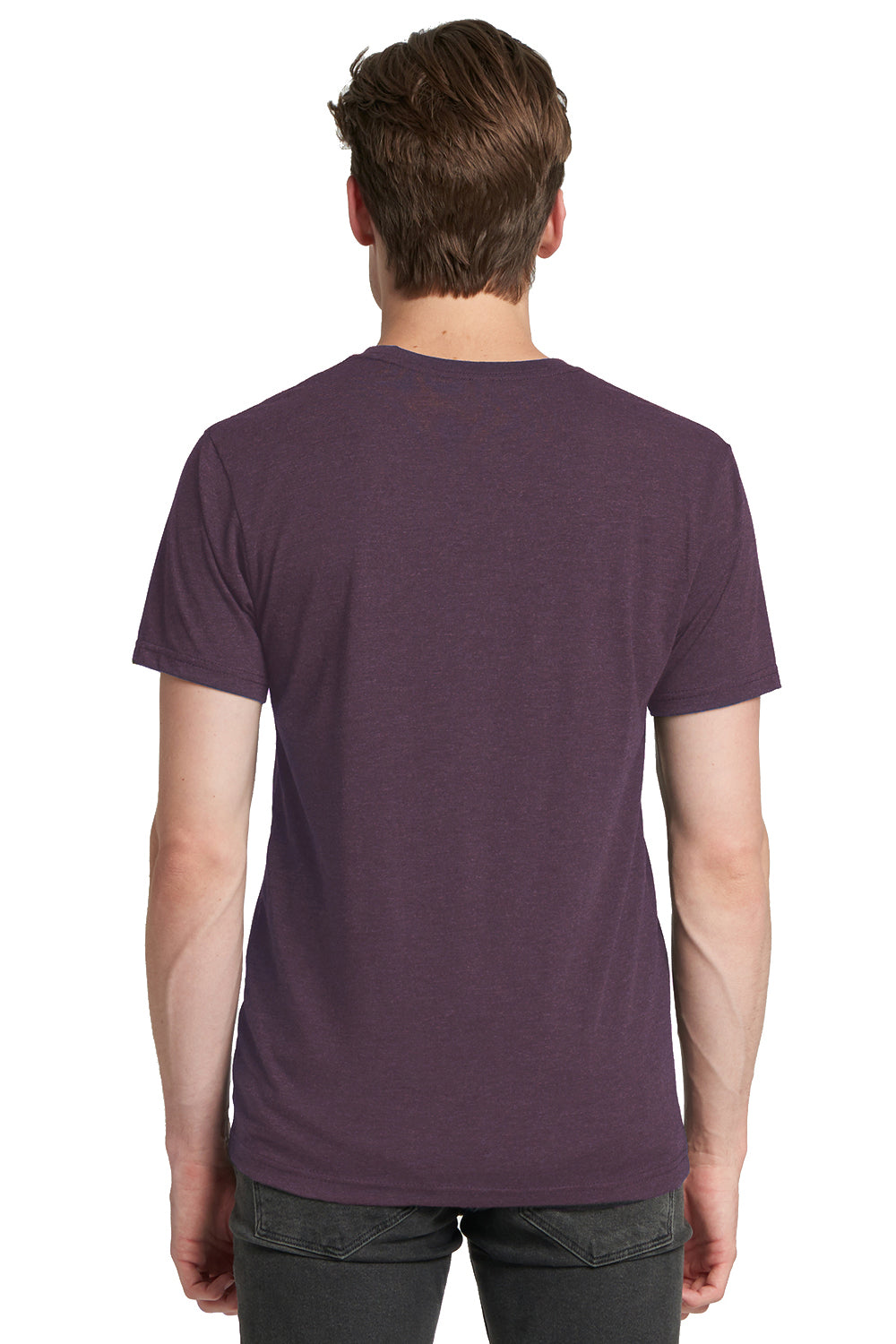 Next Level 6010 Mens Jersey Short Sleeve Crewneck T-Shirt Purple Back