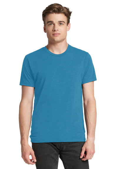 Next Level 6010 Mens Jersey Short Sleeve Crewneck T-Shirt Turquoise Blue Front