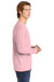 Comfort Colors 6014/C6014 Mens Long Sleeve Crewneck T-Shirt Blossom Pink Side
