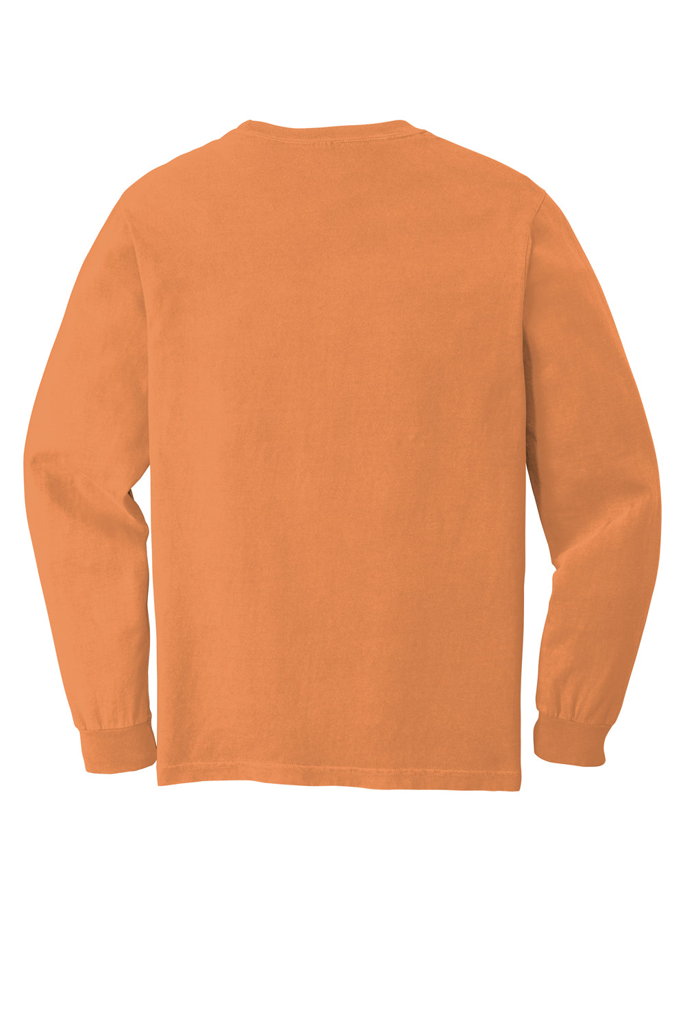 Comfort Colors Mens Long Sleeve Crewneck T-Shirt Burnt Orange Flat Back