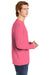 Comfort Colors 6014/C6014 Mens Long Sleeve Crewneck T-Shirt Crunchberry Pink Side