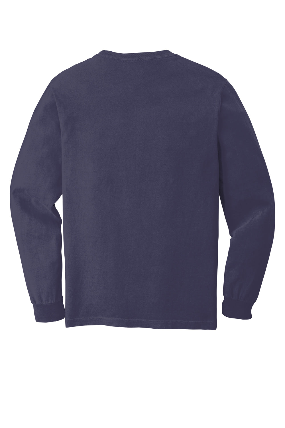 Comfort Colors Mens Long Sleeve Crewneck T-Shirt Grape Purple Flat Back