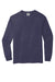 Comfort Colors Mens Long Sleeve Crewneck T-Shirt Grape Purple Flat Front