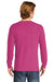 Comfort Colors Mens Long Sleeve Crewneck T-Shirt Heliconia Pink Back