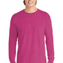 Comfort Colors Mens Long Sleeve Crewneck T-Shirt - Heliconia Pink - NEW