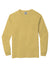 Comfort Colors 6014/C6014 Mens Long Sleeve Crewneck T-Shirt Mustard Yellow Flat Front