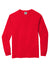 Comfort Colors 6014/C6014 Mens Long Sleeve Crewneck T-Shirt Red Flat Front