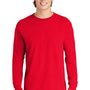 Comfort Colors Mens Long Sleeve Crewneck T-Shirt - Red