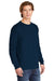 Comfort Colors Mens Long Sleeve Crewneck T-Shirt True Navy Blue 3Q