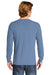 Comfort Colors 6014/C6014 Mens Long Sleeve Crewneck T-Shirt Washed Denim Blue Back