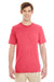 Jerzees 601MR Mens Short Sleeve Crewneck T-Shirt Heather Red Front