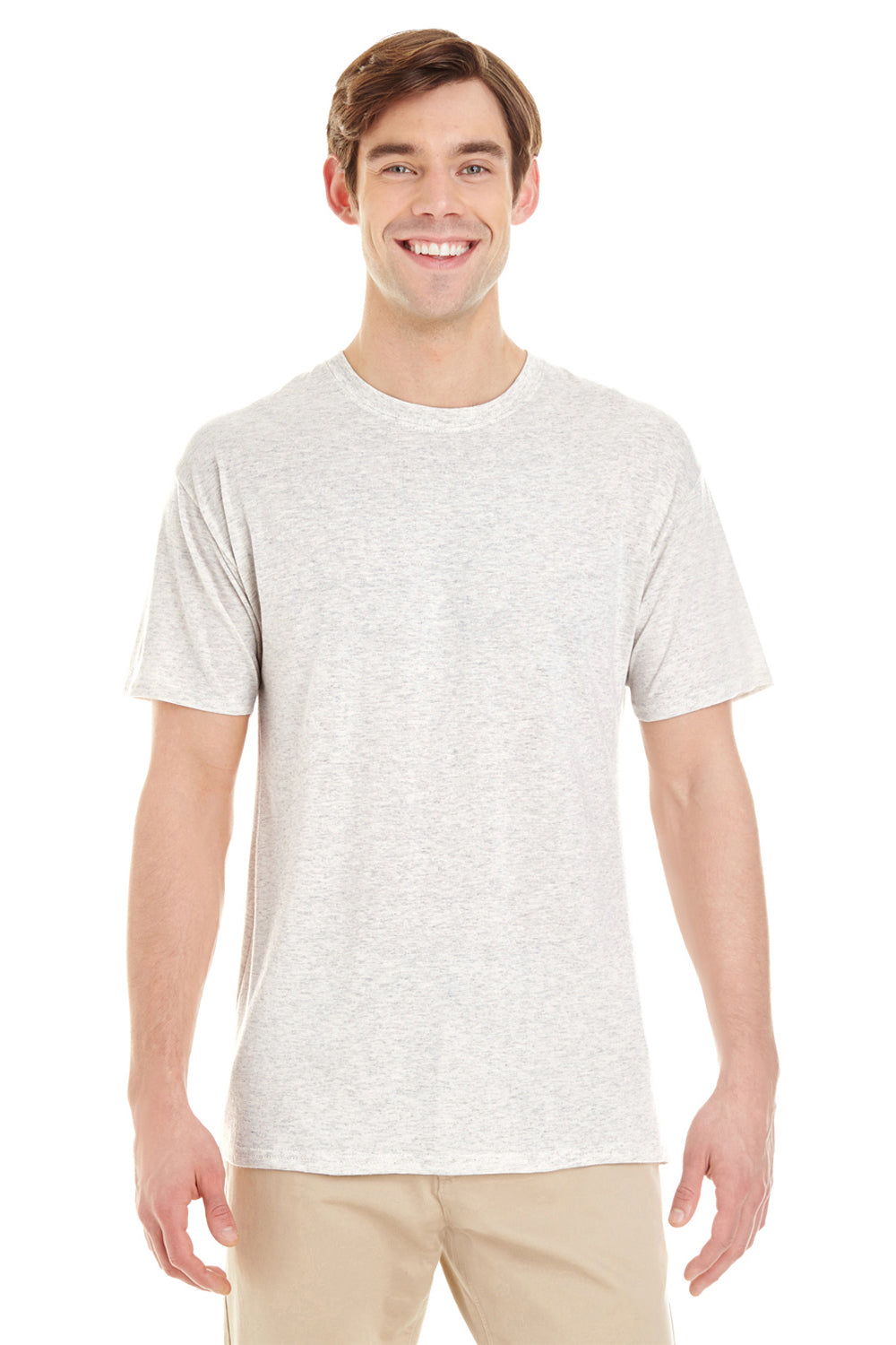 Jerzees 601MR Mens Short Sleeve Crewneck T-Shirt Oatmeal Front