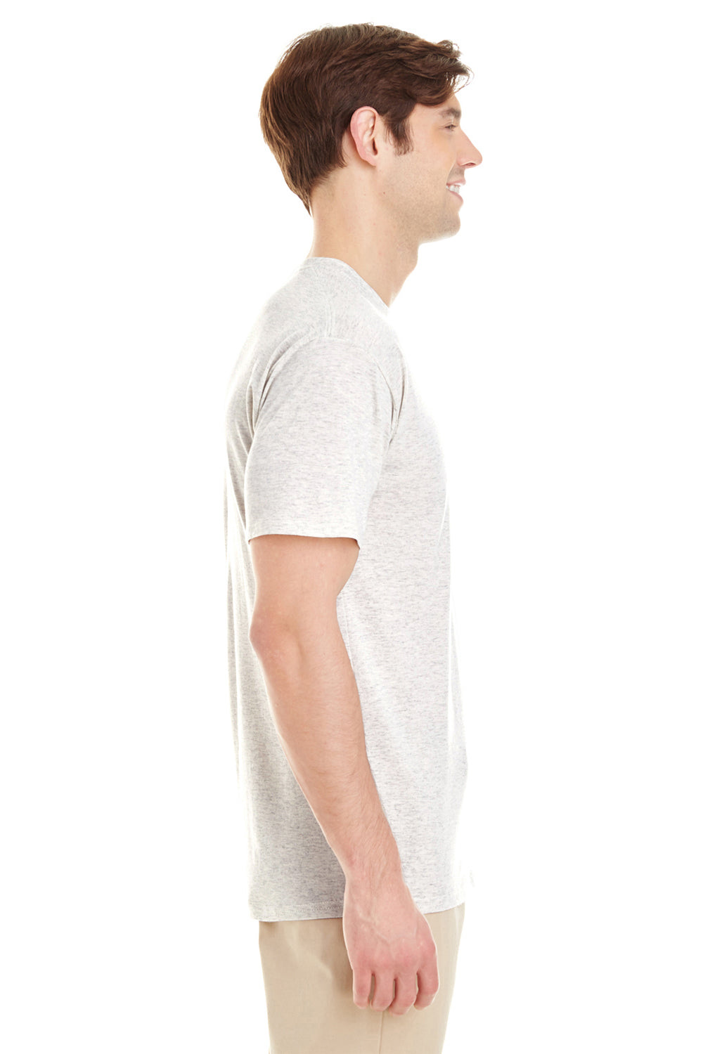 Jerzees 601MR Mens Short Sleeve Crewneck T-Shirt Oatmeal Side