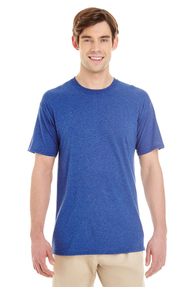 Jerzees 601MR Mens Short Sleeve Crewneck T-Shirt Heather Blue Front