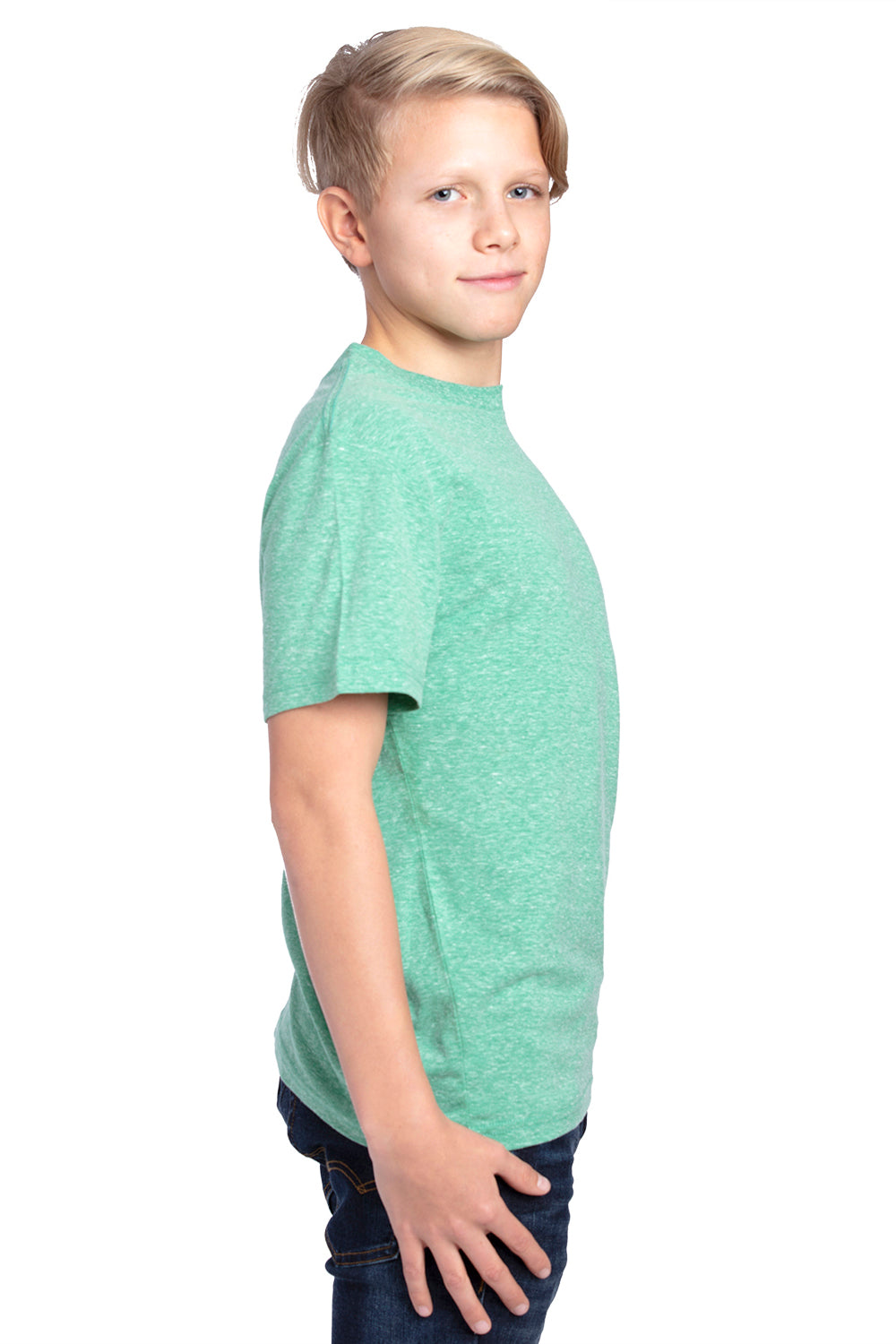 Threadfast Apparel 602A Youth Short Sleeve Crewneck T-Shirt Green Side