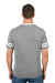 Jerzees 602MR Mens Varsity Ringer Short Sleeve Crewneck T-Shirt Heather Oxford Grey/White Back