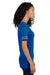 Jerzees 602WVR Womens Varsity Ringer Short Sleeve V-Neck T-Shirt Heather Blue/Oxford Grey Side