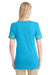 Jerzees 602WVR Womens Varsity Ringer Short Sleeve V-Neck T-Shirt Heather Caribbean Blue/Oxford Grey Back