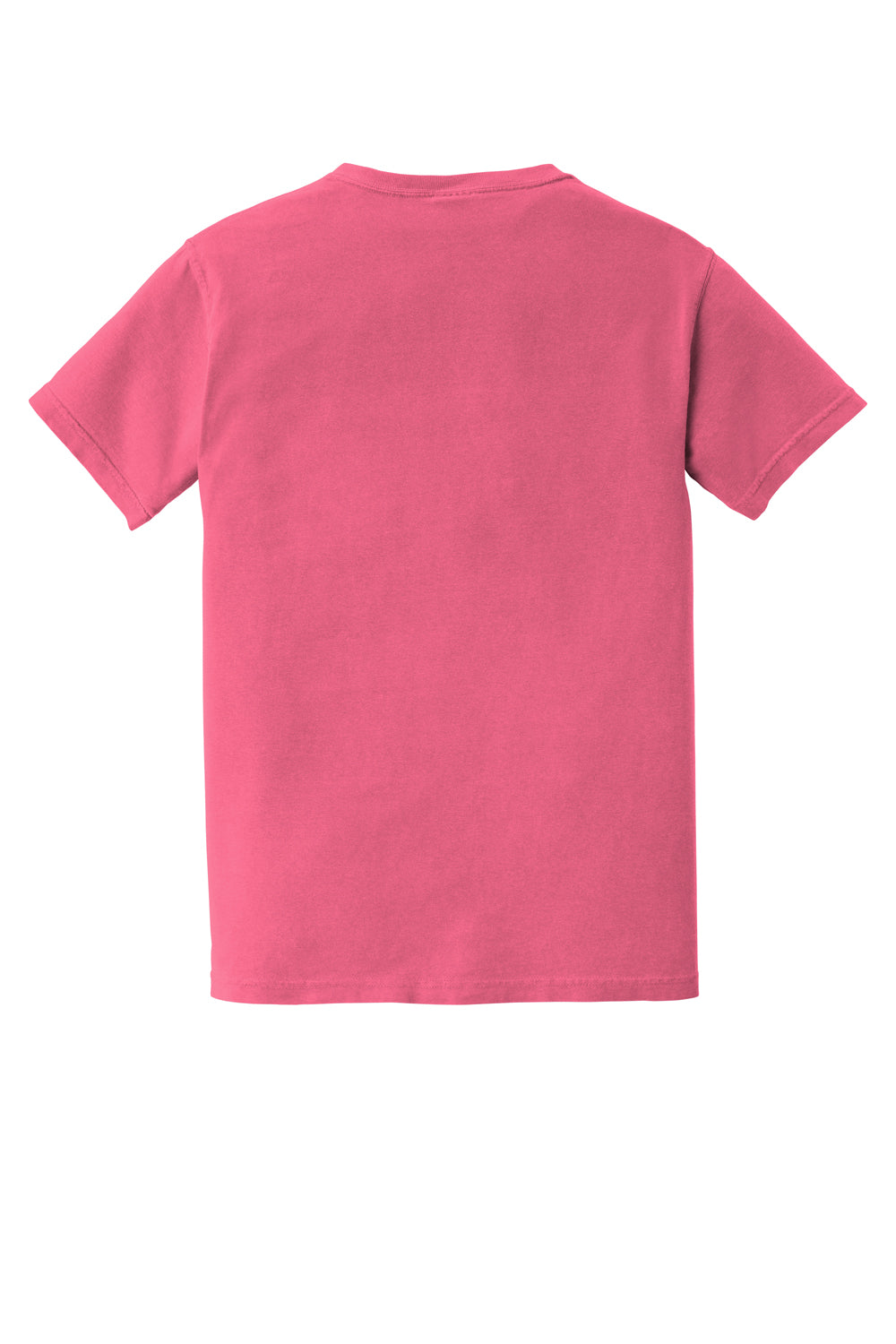 Comfort Colors Mens Short Sleeve Crewneck T-Shirt w/ Pocket Crunchberry Pink Flat Back