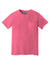 Comfort Colors Mens Short Sleeve Crewneck T-Shirt w/ Pocket Crunchberry Pink Flat Front