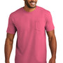 Comfort Colors Mens Short Sleeve Crewneck T-Shirt w/ Pocket - Crunchberry Pink