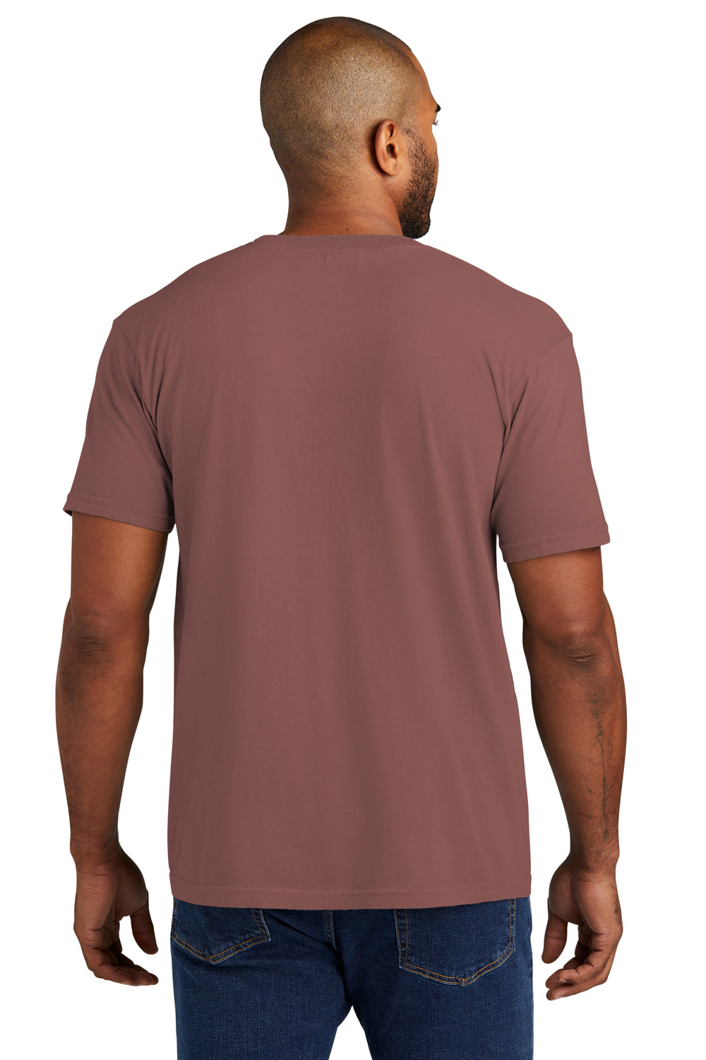 Comfort Colors Mens Short Sleeve Crewneck T-Shirt w/ Pocket Cumin Back