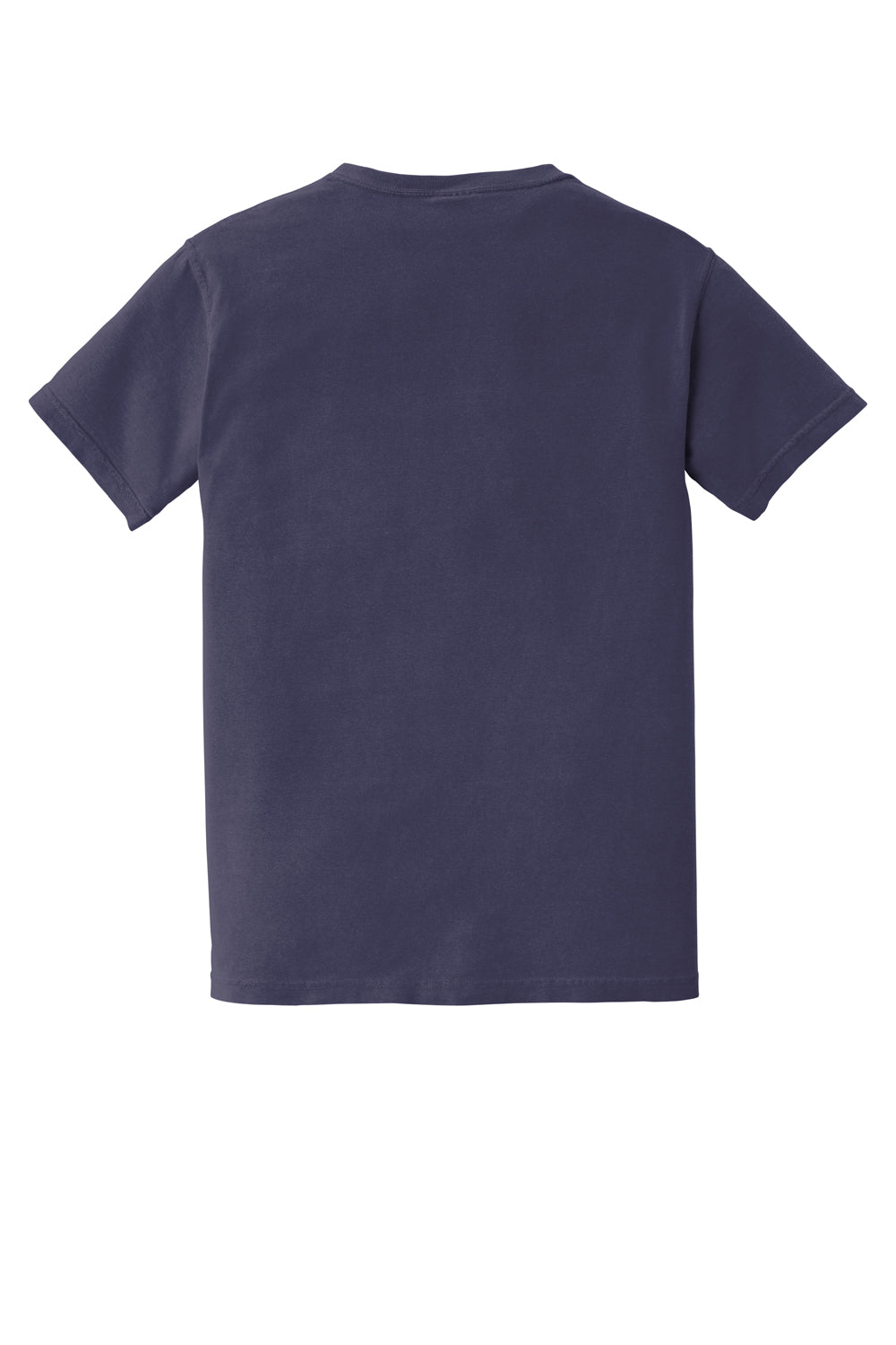 Comfort Colors Mens Short Sleeve Crewneck T-Shirt w/ Pocket Grape Purple Flat Back