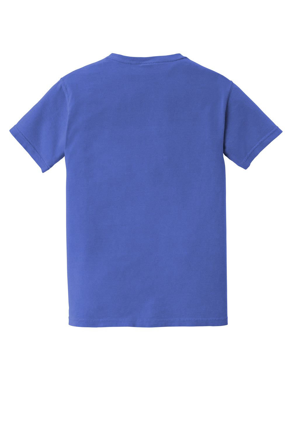 Comfort Colors Mens Short Sleeve Crewneck T-Shirt w/ Pocket Mystic Blue Flat Back