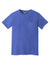 Comfort Colors Mens Short Sleeve Crewneck T-Shirt w/ Pocket Mystic Blue Flat Front