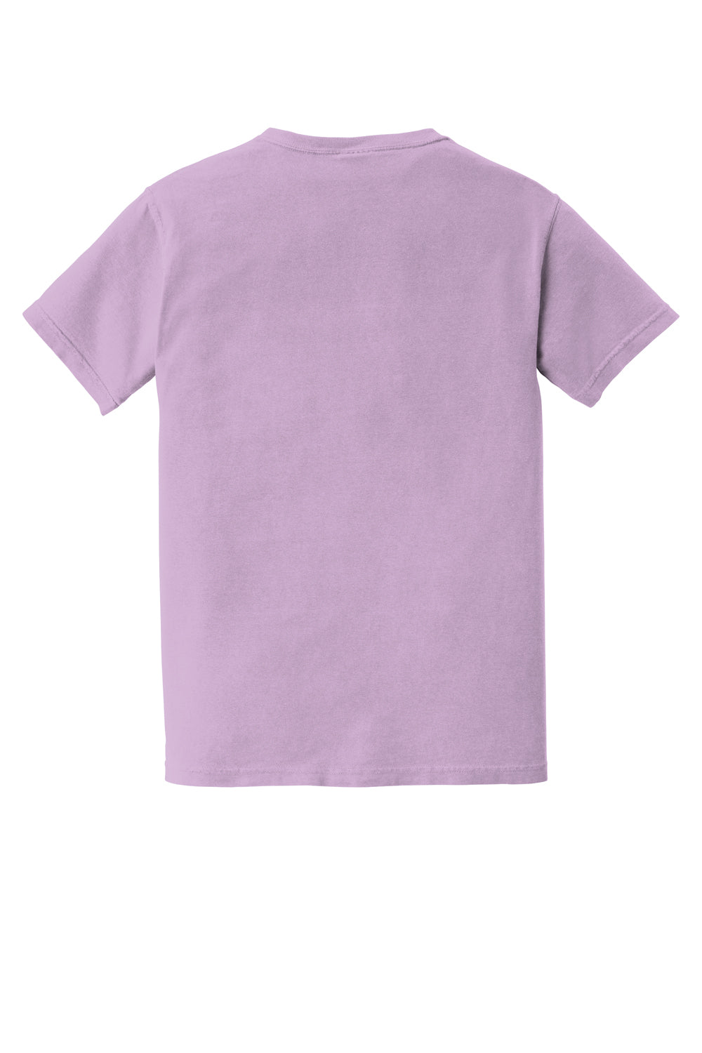 Comfort Colors Mens Short Sleeve Crewneck T-Shirt w/ Pocket Orchid Purple Flat Back