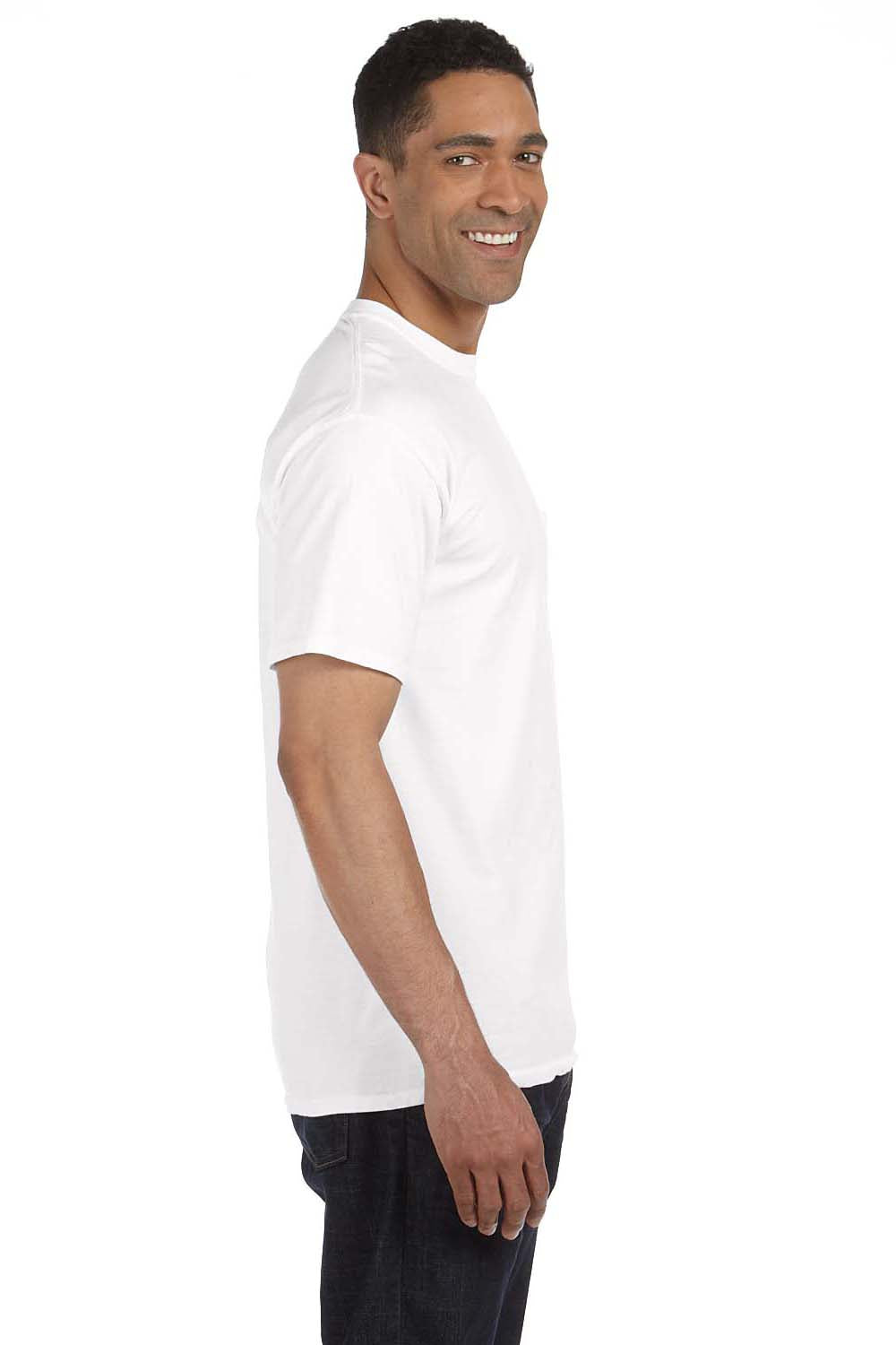 Comfort Colors 6030CC Mens Short Sleeve Crewneck T-Shirt w/ Pocket White Side