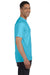 Comfort Colors 6030CC Mens Short Sleeve Crewneck T-Shirt w/ Pocket Lagoon Blue Side