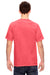 Comfort Colors 6030CC Mens Short Sleeve Crewneck T-Shirt w/ Pocket Neon Red Orange Back