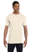 Comfort Colors 6030CC Mens Short Sleeve Crewneck T-Shirt w/ Pocket Ivory White Front
