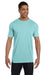 Comfort Colors 6030CC Mens Short Sleeve Crewneck T-Shirt w/ Pocket Chalky Mint Blue Front