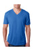 Next Level 6040 Mens Jersey Short Sleeve V-Neck T-Shirt Royal Blue Front