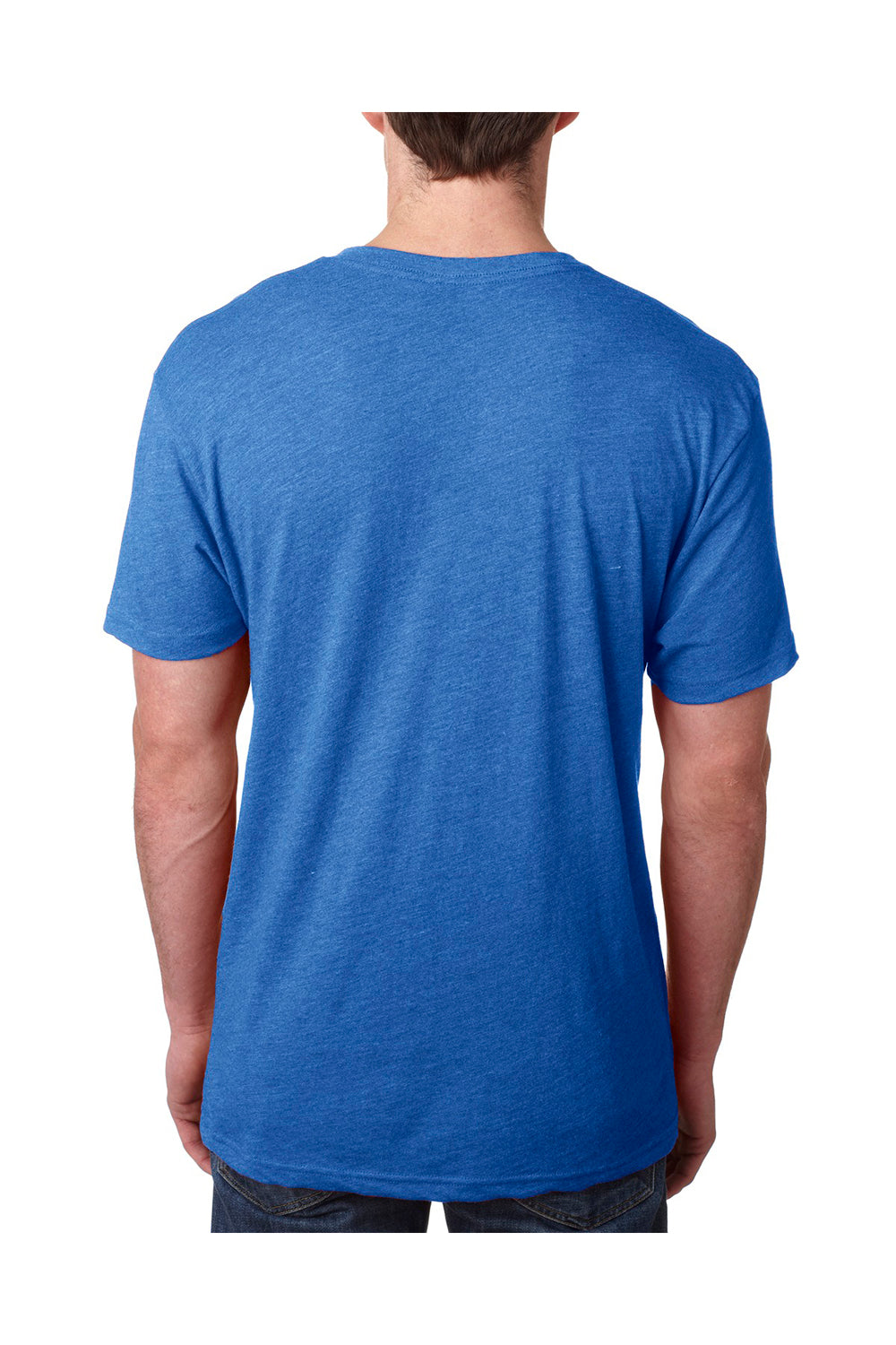 Next Level 6040 Mens Jersey Short Sleeve V-Neck T-Shirt Royal Blue Back