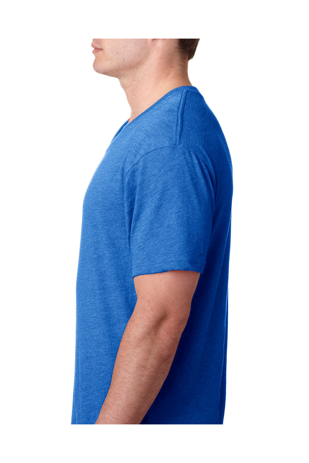 Next Level 6040 Mens Jersey Short Sleeve V-Neck T-Shirt Royal Blue Side