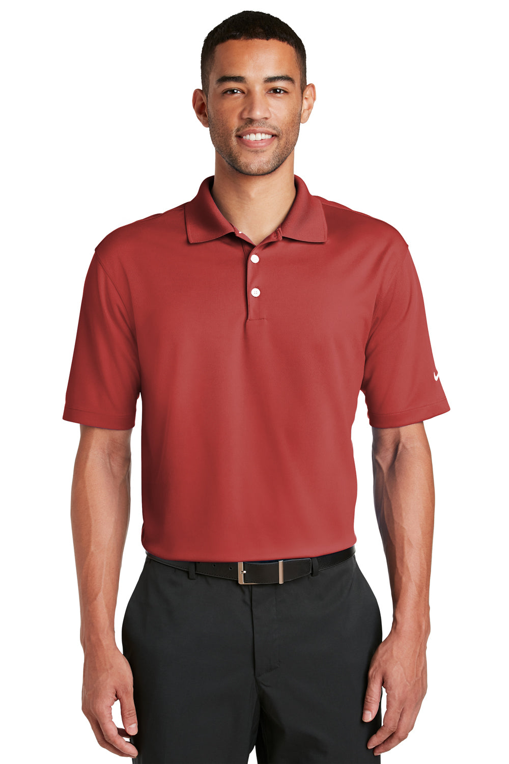 Nike Mens Dri-Fit Moisture Wicking Short Sleeve Polo Shirt - Varsity Red (DISCONTINUED)