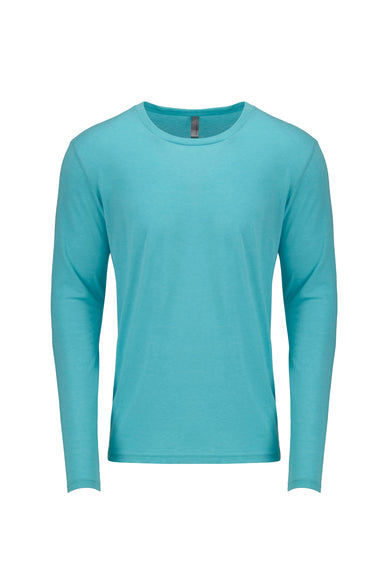 Next Level 6071 Mens Jersey Long Sleeve Crewneck T-Shirt Tahiti Blue Front
