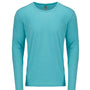 Next Level Mens Jersey Long Sleeve Crewneck T-Shirt - Tahiti Blue