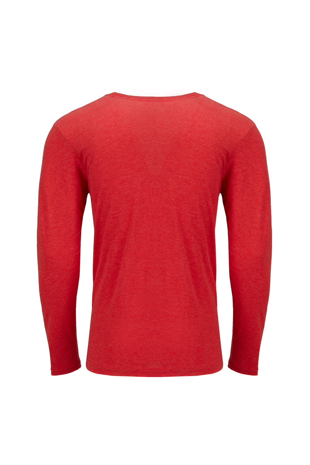 Next Level 6071 Mens Jersey Long Sleeve Crewneck T-Shirt Red Back