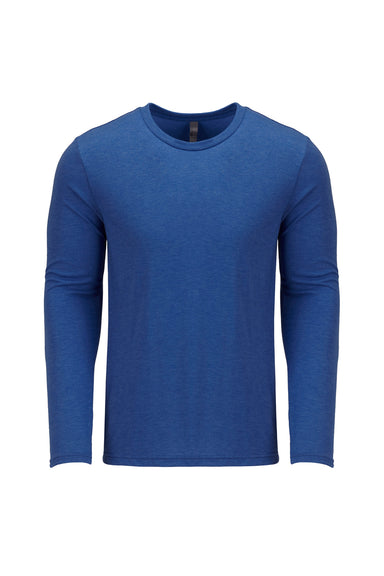Next Level 6071 Mens Jersey Long Sleeve Crewneck T-Shirt Royal Blue Front