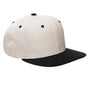 Yupoong Mens Adjustable Hat - Natural/Black