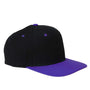 Yupoong Mens Adjustable Hat - Black/Purple