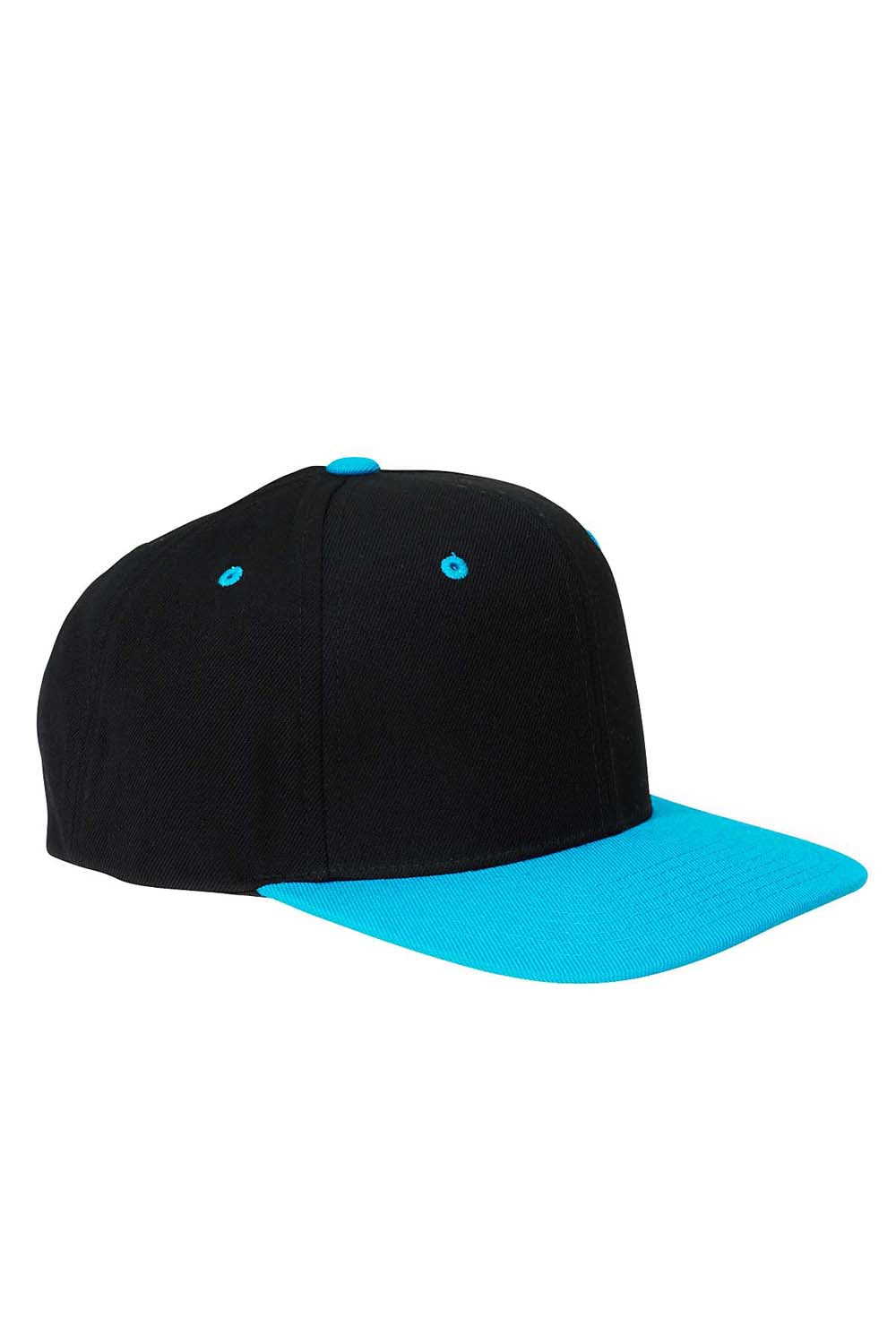 Yupoong 6089 Mens Adjustable Hat Black/Teal Green Front