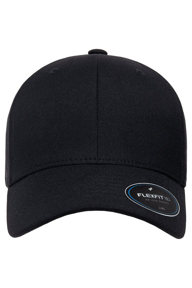 Flexfit 6100NU Mens NU Flexfit Hat Black Front