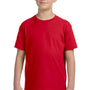 LAT Youth Fine Jersey Short Sleeve Crewneck T-Shirt - Red