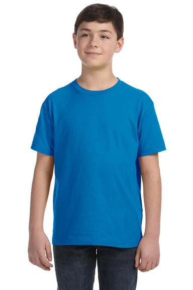 LAT 6101 Youth Fine Jersey Short Sleeve Crewneck T-Shirt Cobalt Blue Front