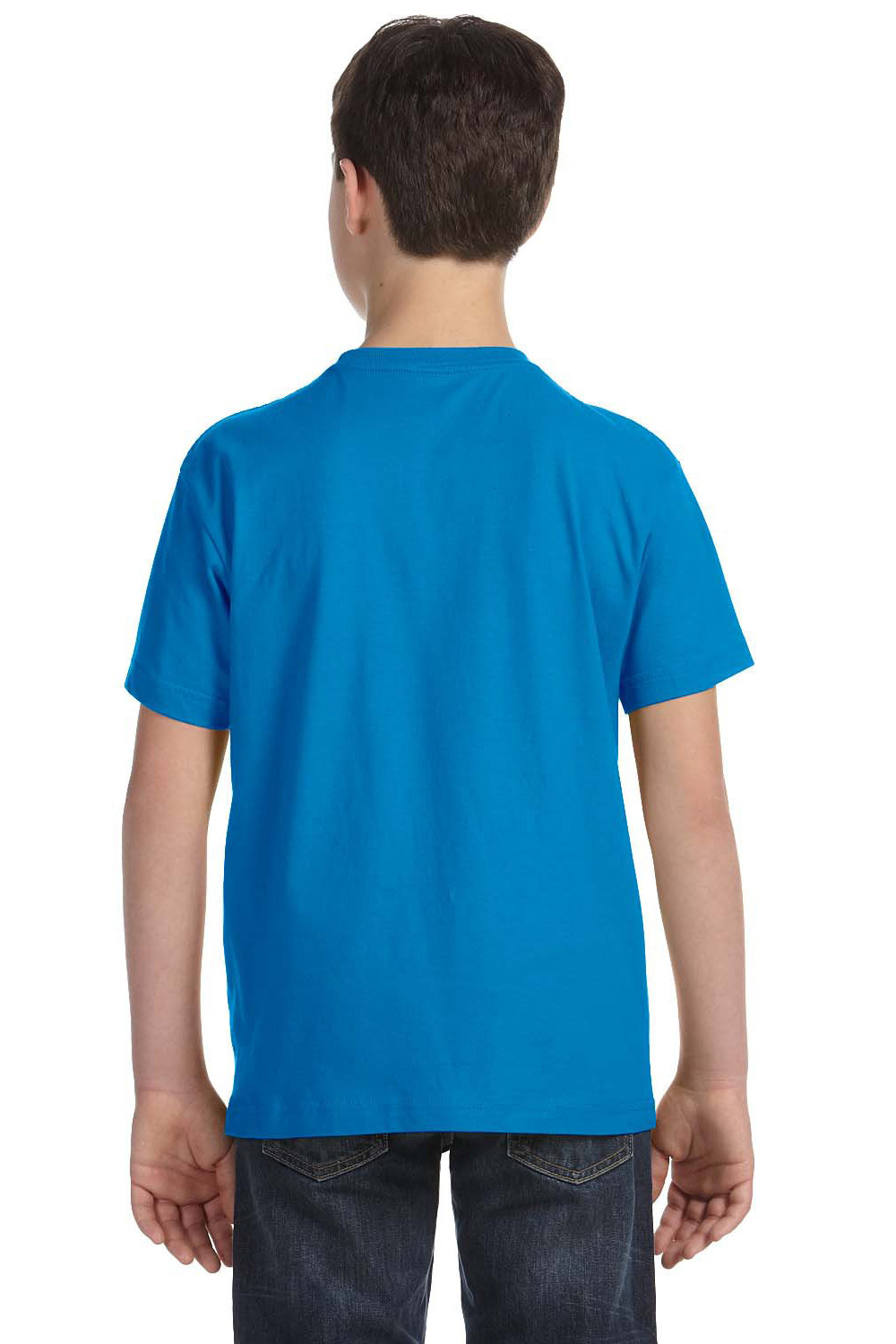 LAT 6101 Youth Fine Jersey Short Sleeve Crewneck T-Shirt Cobalt Blue Back